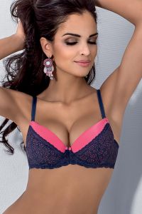 Biustonosz Push-up Model 2124/11 Kiliosa Szafir/Malina