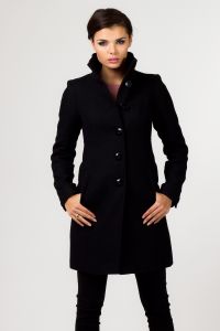 Płaszcz Model PW177 D1 Black (Wool)